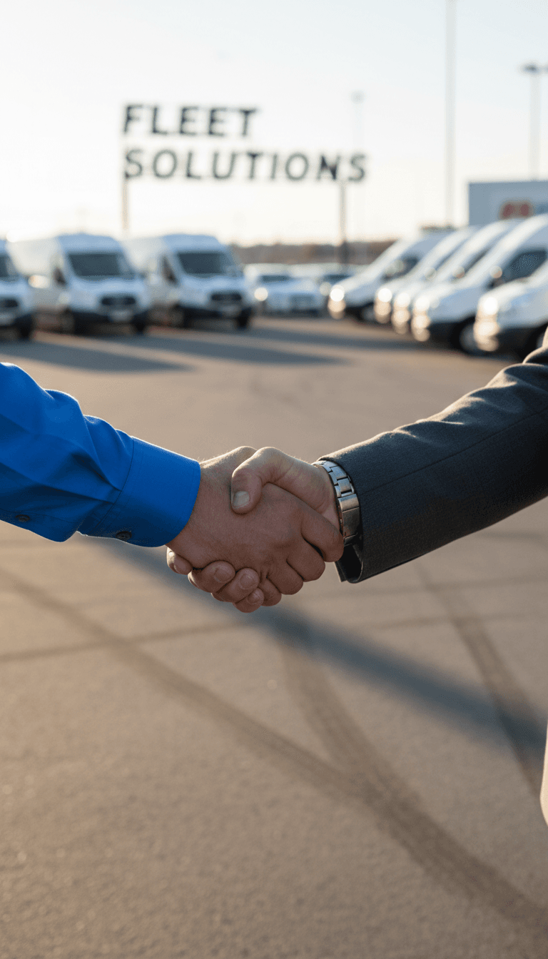 Handshake sealing a fleet lease deal