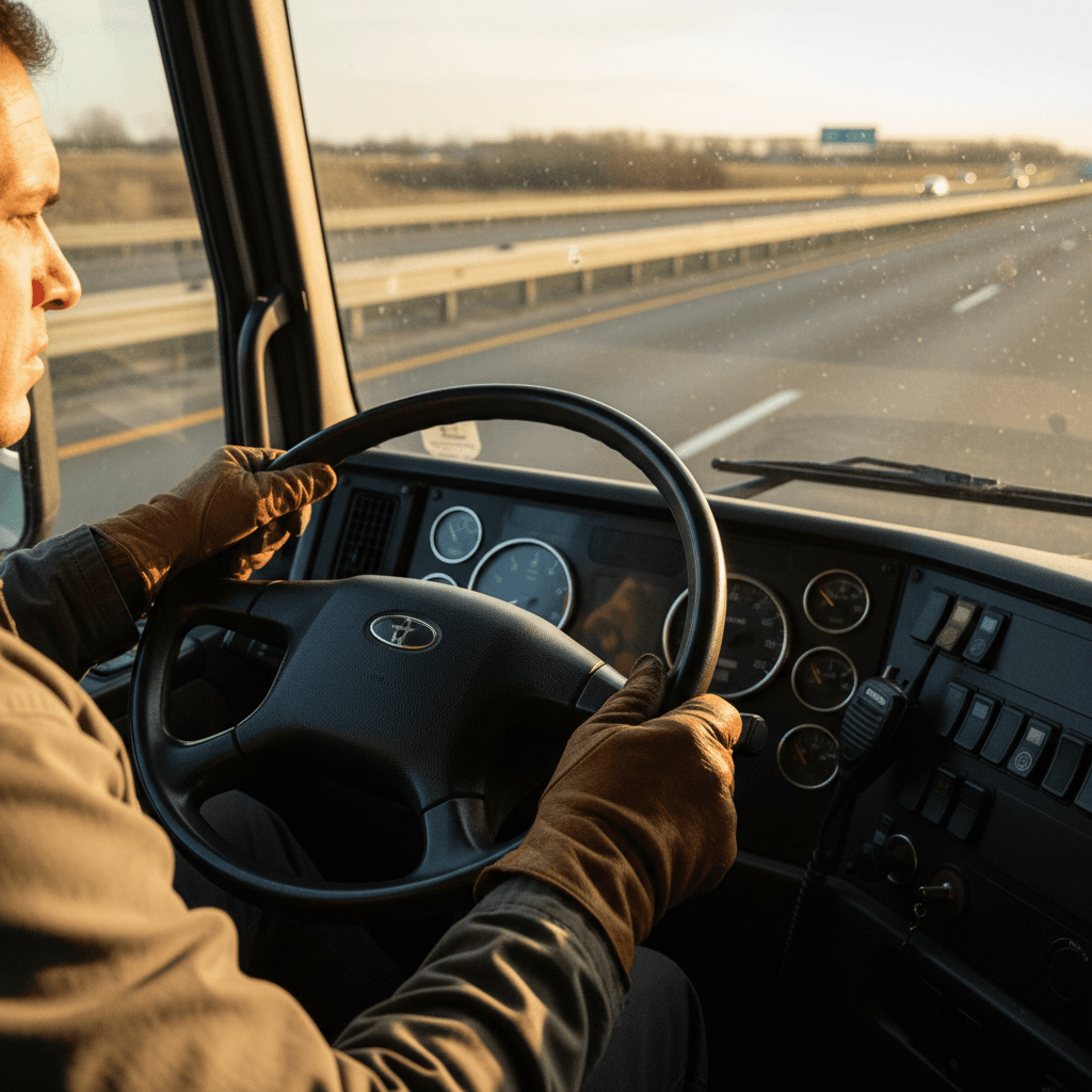 Truck on highway